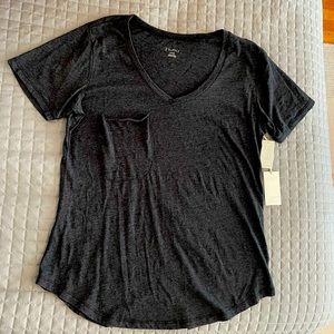 Perfect Z Supply Dark Grey V Neck T-shirt